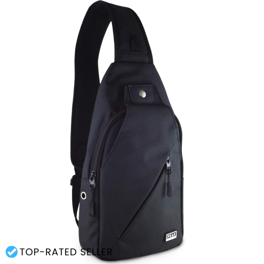 Compact Crossbody Sling Bag Travel Daypack Lightweight Durable Water Resistant